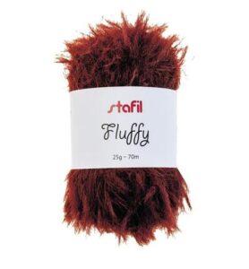 Fluffy yarn, 25 gr / 70mtr, Mahogany