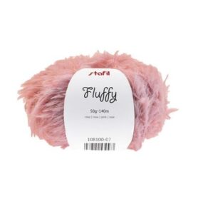 Fluffy yarn, 50 gr / 140m, Pink