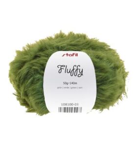 Fluffy yarn, 50 gr / 140m, Green