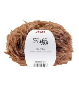 Fluffy yarn, 50 gr / 140m, Hazel