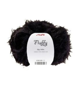 Fluffy yarn, 50 gr / 140m, Black