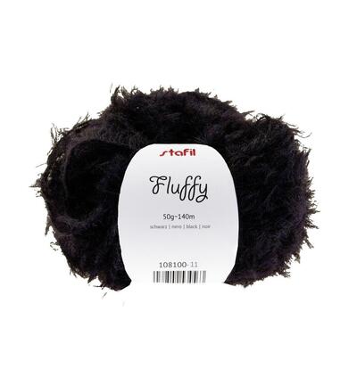 Fluffy yarn, 50 gr / 140m, Black