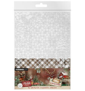 SL Acetate sheets Plaid and Snow Cottage Christmas nr.23 – 6 Sheets