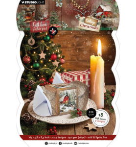 SL Giftbox Paper Pad Christmas Cracker Cottage Christmas nr.491 – 18 Sheets