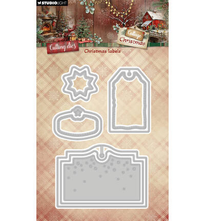 SL Cutting dies Christmas Labels Cottage Christmas nr.1115