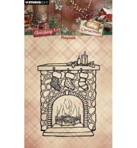 SL Clear stamps Fireplace Cottage Christmas nr.957