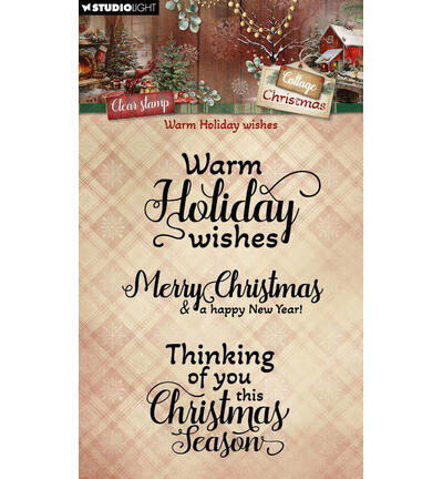 SL Clear stamps Warm Holiday Wishes Cottage Christmas nr.958