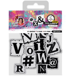 ABM Paper Elements B&W Alphabet Art by Marlene nr. 56 – 74 Elements