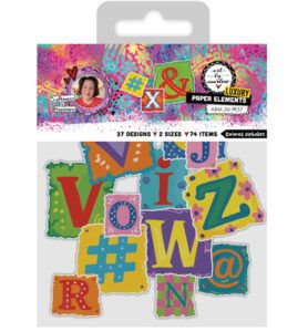ABM Paper Elements Colored Alphabet Art by Marlene nr. 57 – 74 Elements