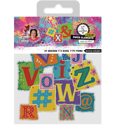 ABM Paper Elements Colored Alphabet Art by Marlene nr. 57 – 74 Elements
