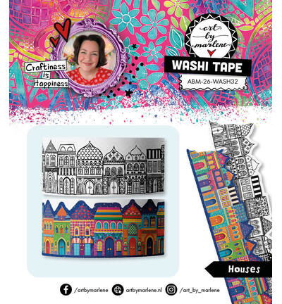 ABM Washi tape Houses Art by Marlene nr. 32