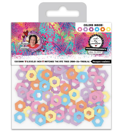 ABM Hole-reinforcements Hexagon Confetti Art by Marlene nr. 02