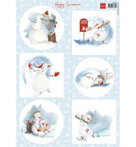 Marianne Design Knipvel A4, Happy Snowmen