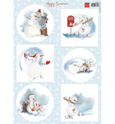 Marianne Design Knipvel A4, Happy Snowmen