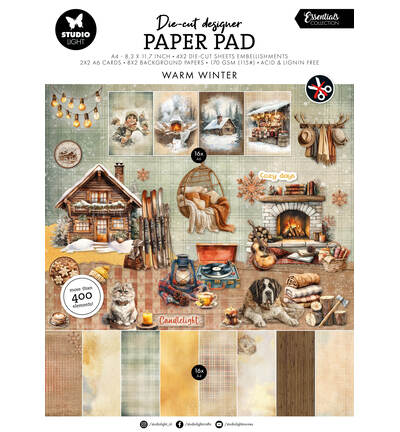 SL Die-cut Paper Pad Warm Winter Essentials nr.510 – 28 Sheets