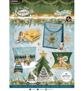 SL DIY Giftboxes Die-cut Paper pad Christmas Forest nr.514 – 12 Sheets