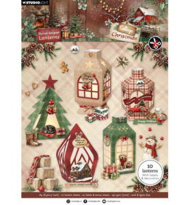 SL DIY Lanterns Die-cut Paper pad Cottage Christmas nr.515 – 12 Sheets