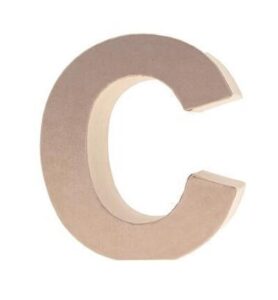 Cardboard Letters/numbers 17,5cm, C