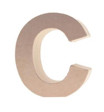 Cardboard Letters/numbers 17,5cm, C