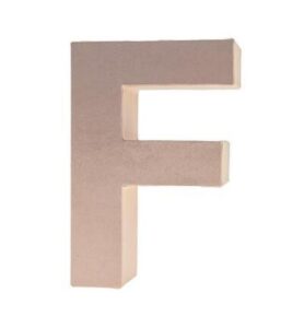 Cardboard Letters/numbers 17,5cm, F