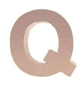 Cardboard Letters/numbers 17,5cm, Q