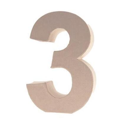 Cardboard Letters/numbers 17,5cm, 3