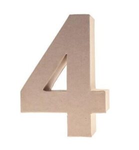 Cardboard Letters/numbers 17,5cm, 4