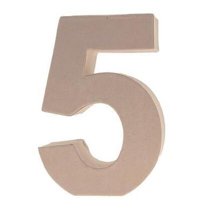 Cardboard Letters/numbers 17,5cm, 5