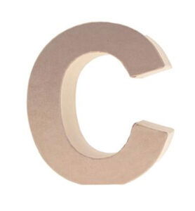 Cardboard Letters/numbers 10cm, C