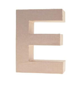 Cardboard Letters/numbers 10cm, E