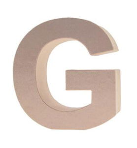 Cardboard Letters/numbers 10cm, G