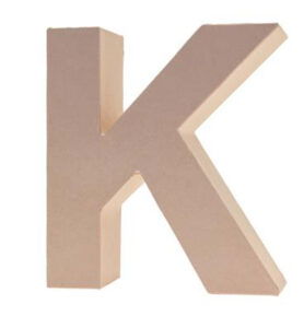 Cardboard Letters/numbers 10cm, K