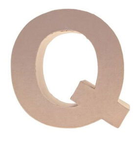 Cardboard Letters/numbers 10cm, Q
