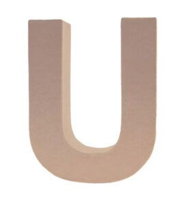 Cardboard Letters/numbers 10cm, U