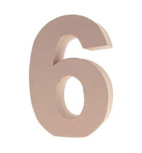 Cardboard Letters/numbers 10cm, 6