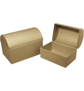 Scatola-tesoro in cartone kraft 15x10x10,5 cm