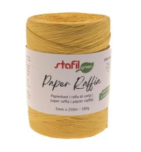 Paper rafia 5mm x 250mtr, Yellow