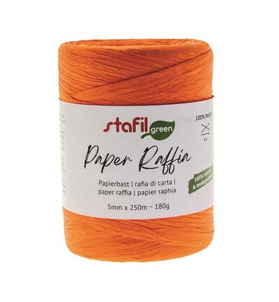 Paper rafia 5mm x 250mtr, Orange