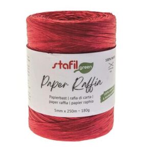 Paper rafia 5mm x 250mtr, Red