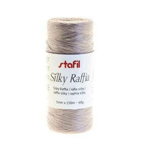 Silky raffia 5mm x 150mtr / ± 60gr, Grey