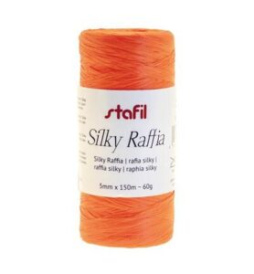 Silky raffia 5mm x 150mtr / ± 60gr, Orange