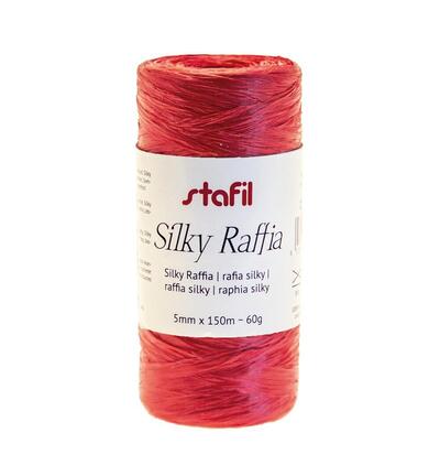 Silky raffia 5mm x 150mtr / ± 60gr, Red