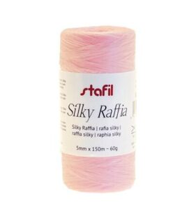 Silky raffia 5mm x 150mtr / ± 60gr, Rose