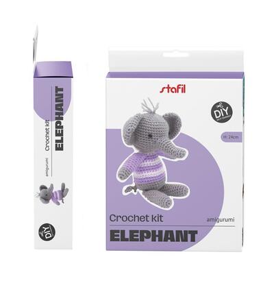 Amigurumi Crochet Kit, Elephant