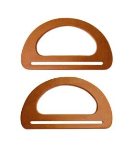 Wooden Bag handles x2, 17,5 x 10cm naturel