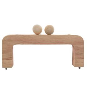 Wooden Bag handles clic-clac, 20 x 8cm naturel