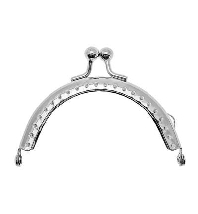 Clutch closure for bags 8,5 x 4,2cm, Cindy silver