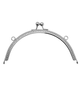 Clutch closure for bags 21 x 8,3cm, Laura silver