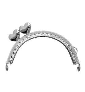 Clutch closure for bags 8,5 x 4,2cm, Anna silver