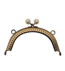 Clutch closure for bags 12,5 x 6cm, Mary gold